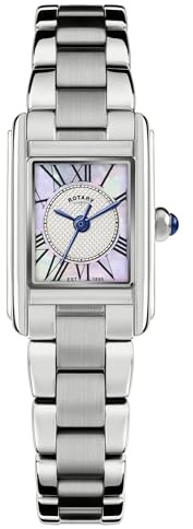 Rotary Ladies Heritage Astoria Mother of Pearl Dial Rectangular Stainless Steel Bracelet Watch
