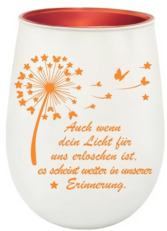 Marsred Trauerlicht Trauergeschenk, Gedenkkerze mit Spruch für verstorbene,Trostlicht mit Gravur für Hinterbliebene, Aufmunterung Geschenke Trauer