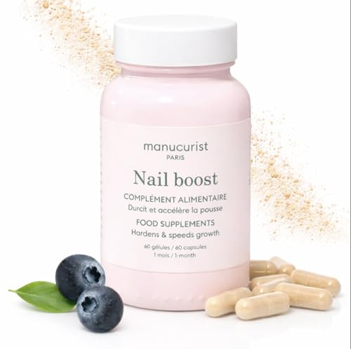 Manucurist Biotin Nail Strengthener supplements for Weak Nails - vegan | Biotin nail hardener with vitamins to help support healthy nail growth and repair. Vegan supplement, 30-day supply