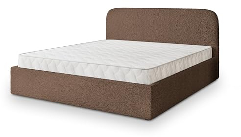 Masseno Polsterbett RENIVE Q 120x200 cm, Doppelbett, Bettkasten, Stauraum, Lattenrost Und Kopfteil - Braun, Quelle 25
