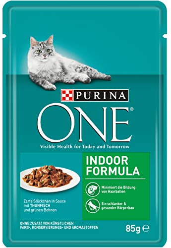 PURINA ONE Katzennassfutter, hochwertige Katzennahrung, reich an Vitaminen und Mineralstoffen, 24er Pack (24 x 85 g Beutel)