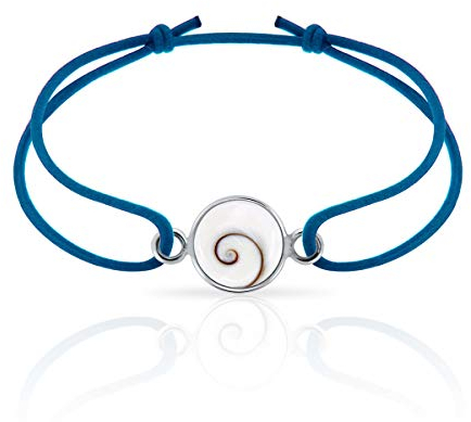 PLANETYS - 925 Sterling Silber Armband Elastische Schnur Auge des Heilige Lucie - Santa Lucia - Oeil de Sainte Lucie - Shiva Eye