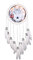 Homieco Dream Catcher Craft handgefertigte Fantastische Wolf Wand hängen Ornament Dekor natürliche Feder Dreamcatcher Wolf Muster Dekoration für Schlafzimmer, Autos 7,87 Zoll Durchmesser x 28lang
