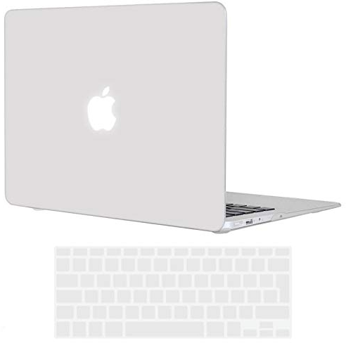 TECOOL Hülle Kompatibel mit Alten MacBook Air 13 Zoll 2010-2017 (A1466 A1369), Ultradünne Schutzhülle Hartschale Case mit Tastaturschutz (EU Layout), Frost