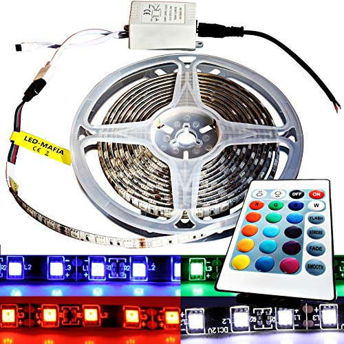 1m 2m 3m RGB 12V LED Stripe - Licht Lichtband Streifen Band Kabel 3M Bad Küche (3m - mit Netzteil)