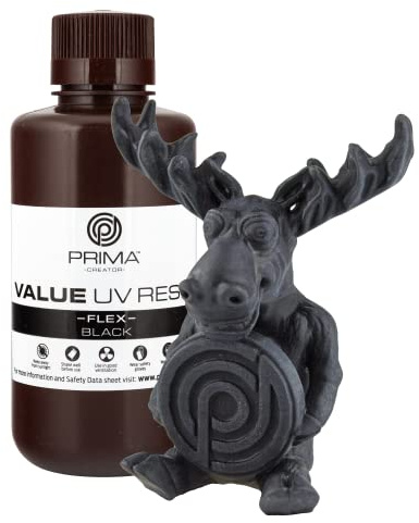 PrimaCreator Value Flex UV Resin - 500 ml - Schwarz