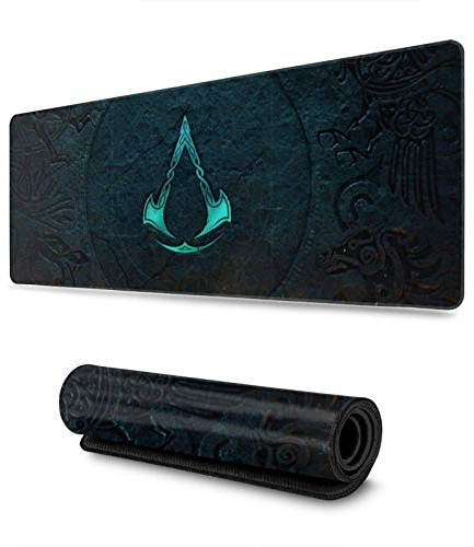 LFLLFLLFL XXL Mousepad,Gaming Mauspad Gaming Mauspad Videospiel Ass-assi-n's Cr-eed wasserdichte Optimale Gleitfläche Anti Rutsch Gaming Matte Verbessert Präzision und Geschwindigkeit 800X300X3 mm