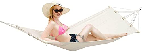 AMANKA Bis 100kg: Outdoor Stabhängematte 1 Person - 190x80cm Hängematte Outdoor Hängeliege ohne Gestell - Hängematte mit Stange - Garten Hängematte für Balkon Schaukelliege Indoor Liege zum Aufhängen