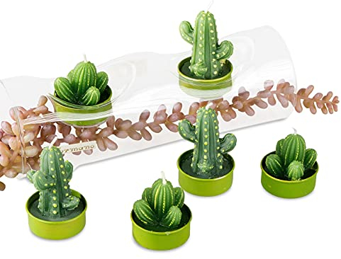 formano 6er Set Deko Teelichter Kakteen grün