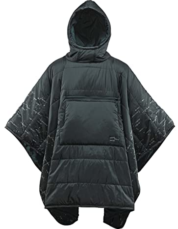 Therm-a-Rest Uni-Erwachsene Honcho Poncho Wearable Hoodie Blanket Tragbare Kapuzendecke, Schwarzwald-Druck, One Size