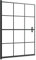 vidaXL Shower Enclosure Bathroom Washroom Shower Parts Bath Cabin Cabinet Screen Cubicle Bathtub Doors Wall Attachment ESG 100x140 cm Black