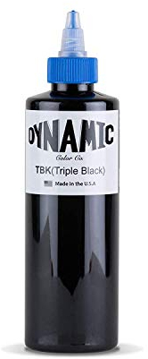 DYNAMIC Tattoofarbe, Schwarz (Triple Black), 240 ml