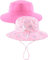 Adorel Baby Sonnenhut mit Kordelzug Sommer Fischerhut Sommerhut Hut 2er-Pack Rosa & Pink Hippokampus 3-7 Jahre (Herstellergröße M)