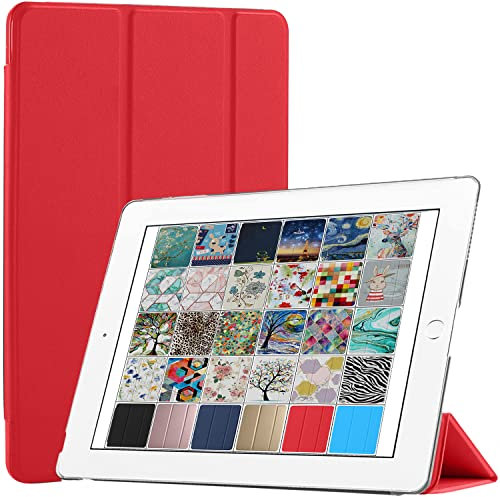 DuraSafe Cases iPad 9.7 Inch 6th 5th Air 1st 2nd [ iPad 5th 6th Air 1 2 Generation ] MD785LL/B MD788LL/B MD786LL/B MD789LL/B MD787LL/B Lightweight Protective PC Magnetic Stand Cover - Scarlet