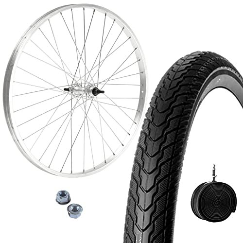 Felge vorne 26 x 1,75 + Abdeckung 26 x 1,75 cm und Kamera für City-Bike, Radfahrer, Aluminium/Stahl