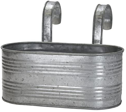 DARO DEKO Balkonkasten mit Henkel verzinkt - 35 x 27 x 24 cm - Balkonhänger Balkontopf