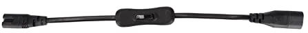 Yosoo Health Gear IEC 320 C8-zu-C7-Kabel, C8-zu-C7-Kabel mit Schalter, Stromverlängerungskabel für Schreibtischlampe 100‑250 V 0,98 Fuß