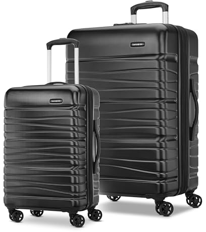 Samsonite Evolve SE Hardside Extensible avec Double roulettes pivotantes, Basse Noire, 3PC Set (CO/M/L), Evolve Se Valise Rigide Extensible avec Double roulettes pivotantes