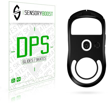 SensoryBoost DPS Glides para Logitech G Pro X Superlight (2 Juegos), pies de ratón, Bordes Redondeados, Ultra rápido, Autoadhesivo, Duradero y Ajuste, Kit de actualización