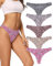 VOENXE Tanga String Damen Nahtlos,Seamless Slip Mehrpack,Frauen Nahtlose UnterwäSche,Unterhose No Show Microfaser,Ohne Naht Unsichtbare Unterhosen Atmungsaktiv,Invisible Women Thong Underwear,5er Pack