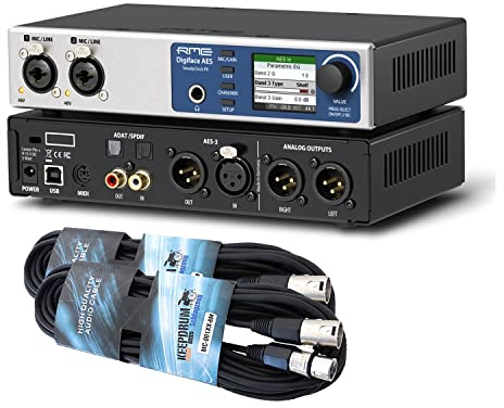 RME Digiface AES USB Audio-Interface Soundkarte + 2x keepdrum XLR-Kabel