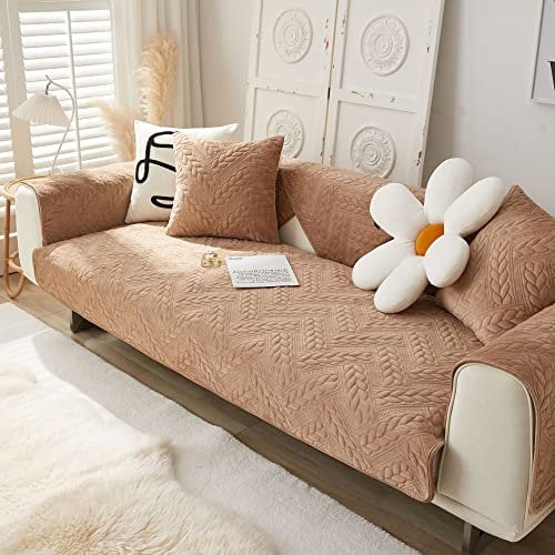 WYJHNLBEDC Sofa/Couch überzug, Sofabezug L Form/U Form/Ecksofa 3/2/1 Sitzer, Warmer Super Weicher Samt Sofaschoner Decken rutschfest, Sofaschutz Decke Hund Kratzschutz Katze, 70x210cm
