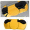 JNNJ Brillenhalter für Auto Leder, Auto Sun Visor Aufbewahrungstasche PU Leder, Aonnenblenden Auto Organizer, Multifonction Brillenetui, Für alle Fahrzeuge(Gelb)