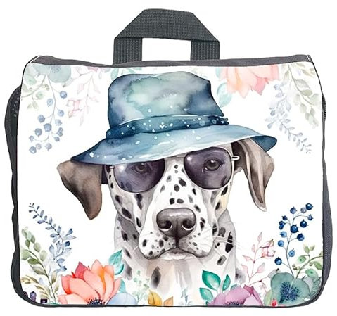 Cadouri Hundezubehörtasche mit Dalmatiner - Aufbewahrungstasche mit Hunderasse für Hundebesitzer - originelles Geschenk - handgefertigt