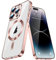 IMEIKONST Magnetic Clear for iPhone 15 Pro Max Case with MagSafe Wireless Charging, Camera Protector Non Yellowing Shockproof Soft TPU Bumper Slim Thin Cover for iPhone 15 Pro Max. Rose Gold YIX