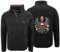 Hoamatkult Österreich Kultjacke ohne Kapuze Herren - das Original - Österreich Adler Strickfleece Jacke - Jacke mit Österreich Adler Stick (X-Large, Schwarz-Meliert)