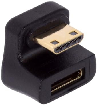 chenyang Mini HDMI mâle vers mini HDMI femelle 8K @ 60Hz 4K @ 120Hz 180 degrés coudé vers le bas adaptateur convertisseur connecteur