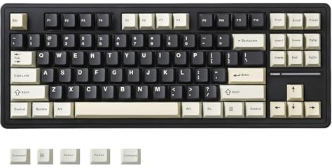 YUNZII YZ87 Dichtung Mechanische Tastatur, TKL Wireless Hot-Swap Gaming Tastatur mit 4-Layer Polsterung,BT5.0/2.4G/USB-C NKRO RGB Hintergrundbeleuchtung Tastatur für Win/Mac(Schwarz,Milk Switch)