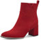 MARCO TOZZI Damen Stiefeletten mit Absatz Spitz mit Reißverschluss, Rot (Dk.Red), 38 EU