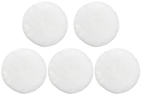 5 Stück Polierimitat-Wollknäuel, Polierpad, Polierbezug, Wollpad, Polierfell, Wollpolierpad, Polierschwamm 125 mm, Lammfell-Polierscheibe