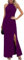Missufe Robe maxi pour femme, dos nu, sans manches, fendue, élégante, moulante, longue, robe de bal, lilas, S