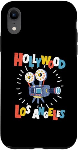Hülle für iPhone XR Bunte Hollywood California Retro Cinema Cartoon Kamera