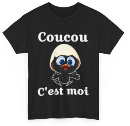 Tee Shirt Unisex Caliméro Homme/Femme Couleur Black, Taille XL