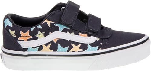 Vans Youth's Ward Velcro Sneaker, sea Creature Glow Nine Iron, 3 UK