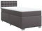 vidaXL Boxspringbett, Einzelbett mit LED Matratze Matratzenauflage, Bettgestell mit Lattenrost Kopfteil, Polsterbett Bett für Schlafzimmer, Grau 100x200cm Kunstleder