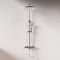 EMKE Columna de ducha termostática, Cromo, conjunto de ducha multifuncional con termostato de 38℃, ducha de lluvia y ducha de mano, altura ajustable,cabezal de ducha de 288 x 194 mm,cuadrado