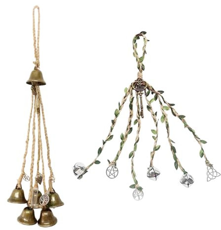 2 Campanelli Eolici Da Giardino, Campanelli Eolici Da Appendere All'Aperto, Campanelli Eolici Per Decorazioni Per Finestre, Campanelli Eolici Da Appendere Alla Parete, Campanelle Per Streghe