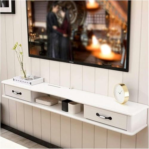 Floating TV Stand Wall Mounted Media Console Decorative Wall Frame TV Stand Entertainment Cabinet Storage Management Unit DVD Player Cable Box Floating Shelf Wall Mount Shelf (Color : B) (A) (A)