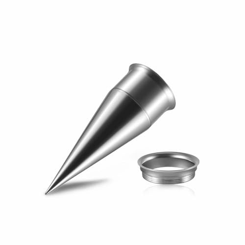 LYLLYL 2-teiliges 2-in-1-Ohrstöpsel-Tunnel-Set aus Edelstahl (3–20 mm), Punk-Hip-Hop-Spitzkegel-Horn-Stecker-Stil for Ohren-Expander, Körper-Piercing-Schmuck(13mm)