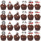 24 PCS Race Car Cupcake Toppers Cars Cupcake Toppers Hot Wheels Cake Topper for Boy Girl Shower Birthday Party Decorations Supplies, Red & Black Racing Theme Cake Decoration