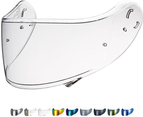 Everalo Kompatibel mit Shoei Neotec 2 Visier - Cns 3 - Helmvisier Pinlock Ready - Anti-Kratzer und Anti-Beschlag (Klar)