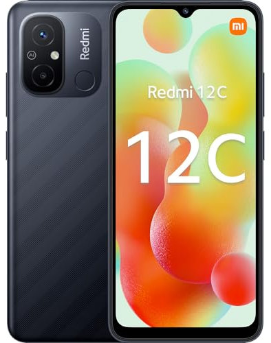 Xiaomi REDMI 12C 3/64GO Gris, Ecran de 6.71'', Smartphone Débloqué, Batterie mAh 5000, Mémoire ROM 64 GO,RAM 3 GO, Android 12, Processeur MediaTek Helio G85 Octocore Jusqu’à 2,0GHz (Reconditionné)