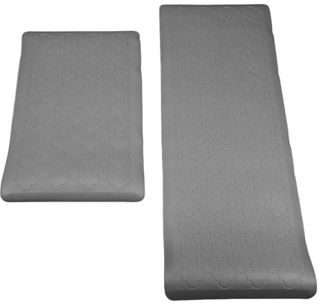 lyrlody Estofado para la Cocina, 2 Piezas de Alfombra Anti -fatigas, Alfombra de Cocina Impermeable de PVC, Alfombra de la Alfombra Limpia con Alfombra de Cocina 44x75 Cm, 44x120 Cm