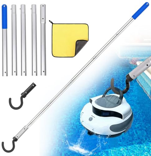 GTJEOI Crochet de Pièces pour Nettoyeur de Piscine Robotique, Crochet Robot Piscine Réglable 185 cm, Crochets pour Aspirateur de Piscines, Compatible avec Tous Types de Nettoyeurs de Piscine
