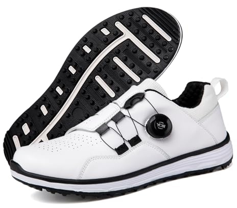 Solamni Spikeless Golf Shoes Mens UK Slip Resistant Casual Golf Trainers