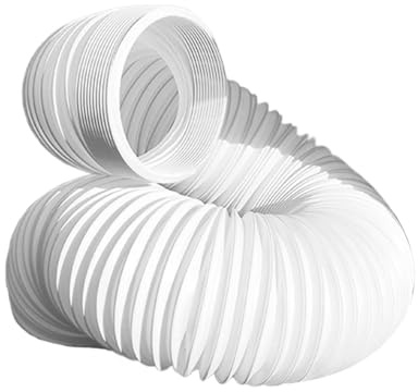 Ø150mm Abluftrohr, 1,5m PVC Alurohr Flex-Schlauch Für Mobile Klimaanlage, Trockner, Abluftventilator, Abzugshaube, Belüftungssystem, Weiß, Einfacher Austausch Kein Luftverlust